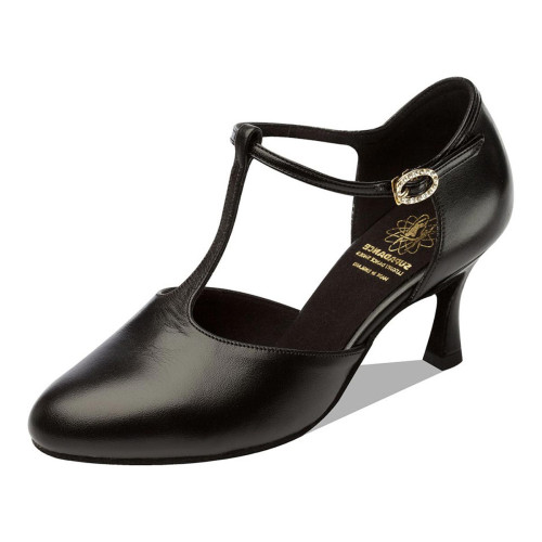 Supadance Mujeres Zapatos de Baile 1039 - Cuero Negro - 2,5" Flare [UK 3]