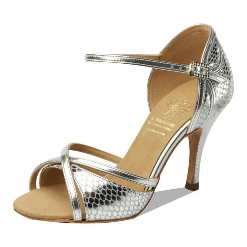 Supadance Donne Scarpe da Ballo 1073 - Argento geprägt - Normale Stiletto - Misura: UK 3