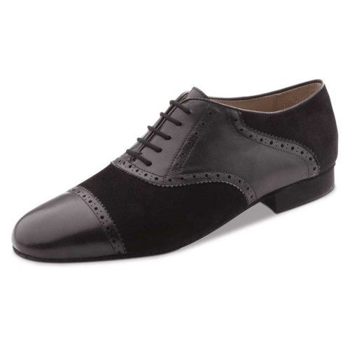 Werner Kern Hommes Chaussures de Danse Trieste - Cuir/Nubuck Noir Micro-Heel - Pointure: UK 9,5