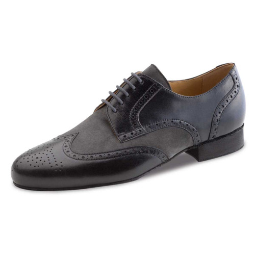Werner Kern Heren Dansschoenen Udine - Leer Zwart/Suede Grijs - Grootte: UK 8,5