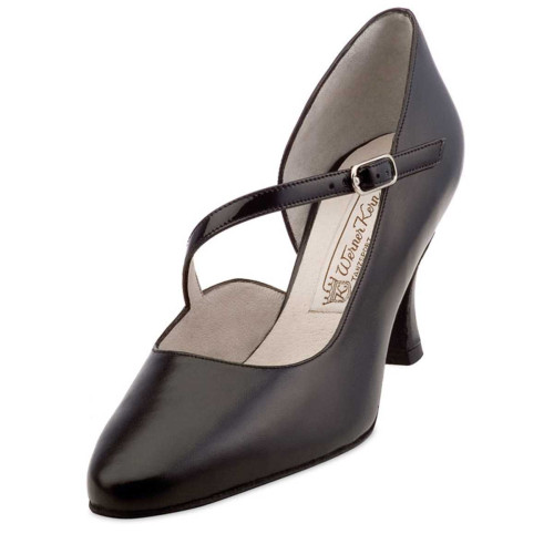 Werner Kern Dames Dansschoenen Rita - Leer Zwart - 5,5 cm  - Größe: UK 6,5