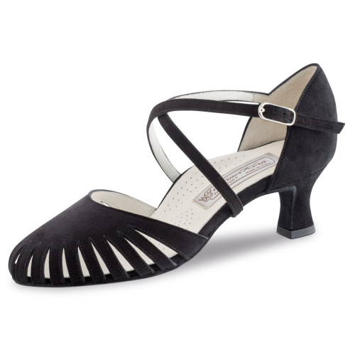 Werner Kern Femmes Chaussures de Danse Murielle - Suède Noir - 5 cm  - Größe: UK 6,5