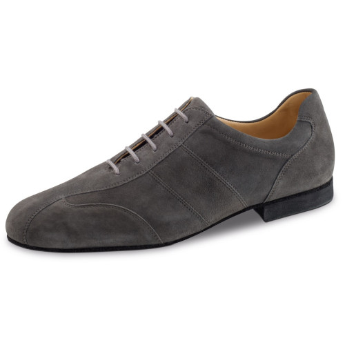 Werner Kern Hombres Zapatos de Baile Cuneo - Ante Gris Micro-Heel  - Größe: UK 8