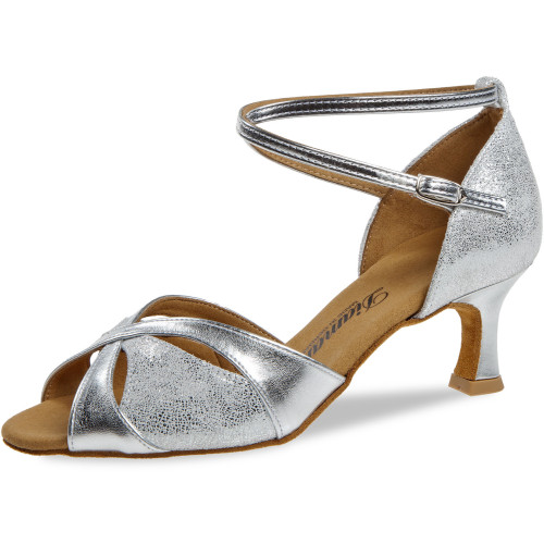 Diamant Mulheres Sapatos de Dança 141-077-463 - Sintético/Camurça Prata - 5 cm