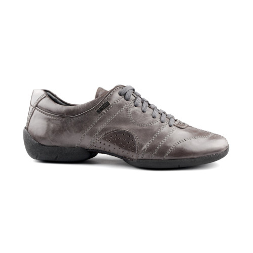Portdance Hommes Sneakers PD Casual - Cuir Argent/Noir