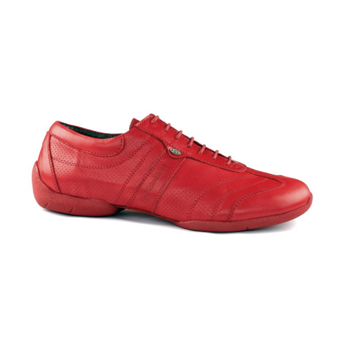 PortDance Heren Sneakers PD Pietro Street - Leer Rood