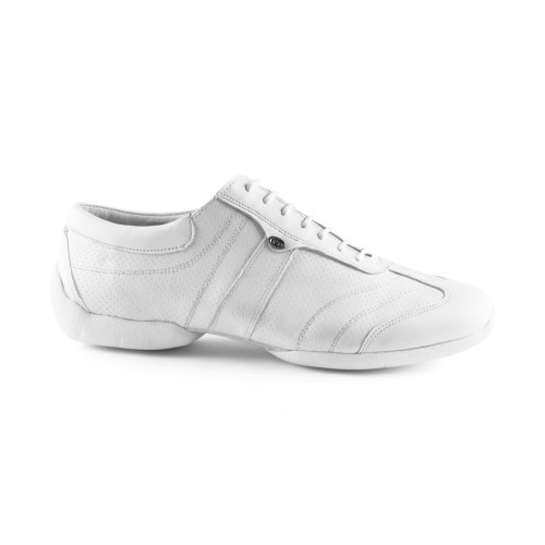 Portdance Heren Sneakers PD Pietro Street - Leer Wit - Sneaker zool - Grootte: EUR 42
