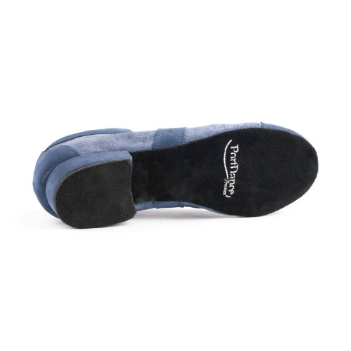 PortDance Uomini Scarpe da Ballo PD Pietro Street - Denim Blu - Standard - Suola in pelle scamosciata [EUR 45]