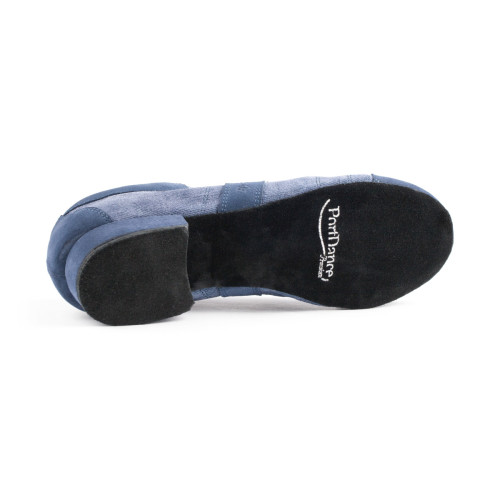 Portdance Men´s Dance Shoes PD Pietro Street - Denim Blue - Ballroom - Suede Sole [EUR 45]