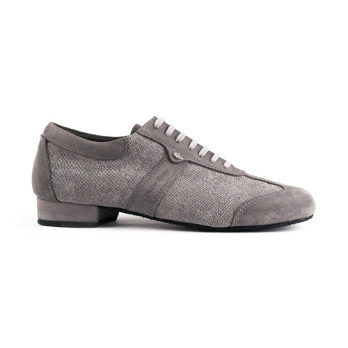 Portdance Men´s Dance Shoes PD Pietro Street - Denim Gray - Ballroom - Suede Sole - Size: EUR 43