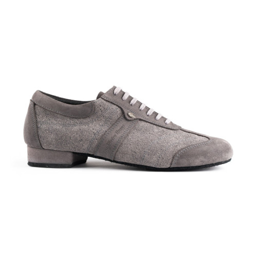 Portdance Hombres Zapatos de Baile PD Pietro Street - Denim Gris - Ballroom - Suela de Ante - Talla: EUR 43