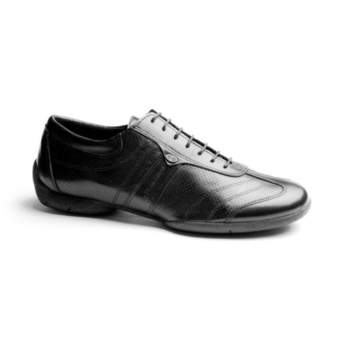 Portdance Men´s Sneakers PD Pietro Street - Black Leather - Sneaker Sole - Size: EUR 42