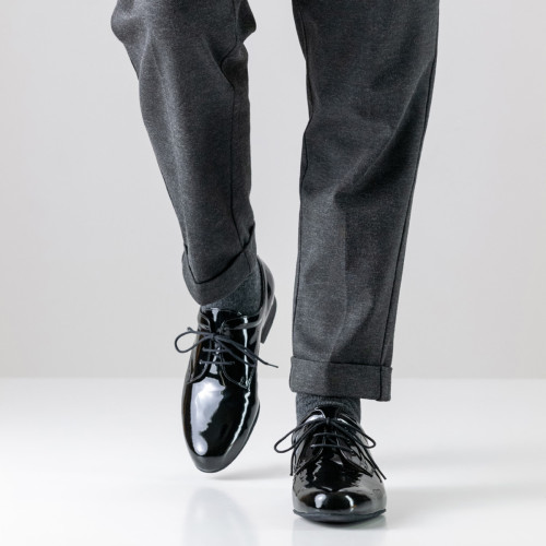 Werner Kern Hombres Zapatos de Baile Arezzo - Charol Negro   - Größe: UK 7,5