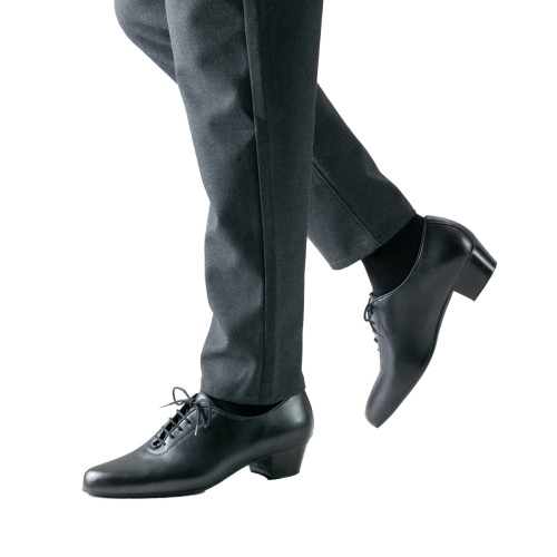 Werner Kern Men´s Latin Dance Shoes Forli - Black Leather - 4 cm Latin  - Größe: UK 7,5