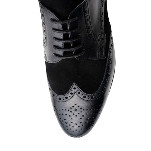 Werner Kern Hombres Zapatos de Baile Udine - Ante Negro - 3 cm  - Größe: UK 9,5
