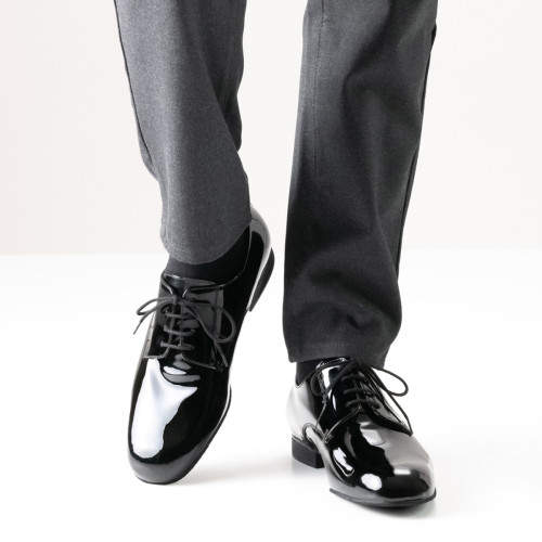 Werner Kern Hommes Chaussures de Danse Lecce - Vernis Noir - Large   - Größe: UK 8,5