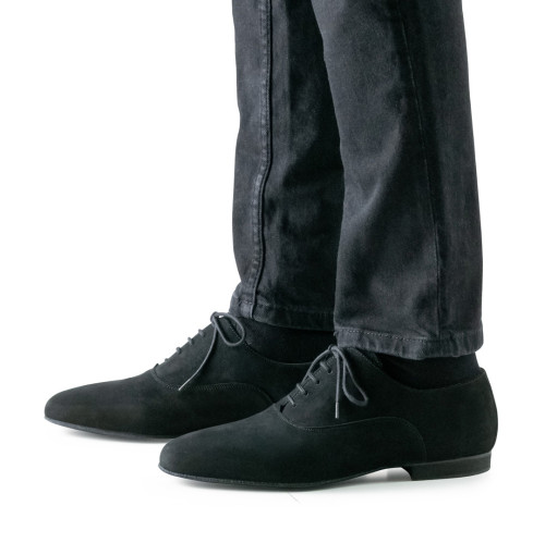 Werner Kern Hommes Chaussures de Danse Ancona - Suède Noir Micro-Heel [UK 9,5]