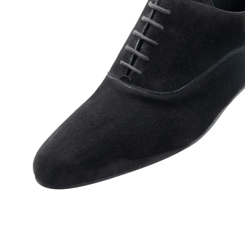 Werner Kern Hombres Zapatos de Baile Ancona - Ante Negro Micro-Heel  - Größe: UK 9