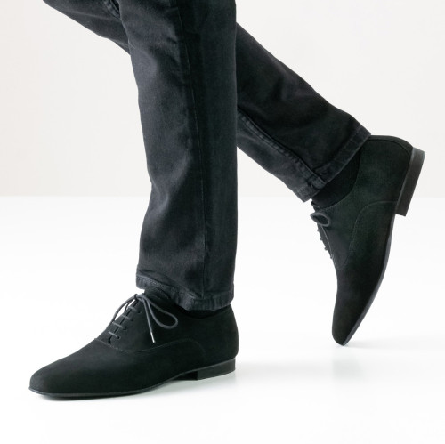 Werner Kern Hombres Zapatos de Baile Ancona - Ante Negro Micro-Heel  - Größe: UK 9