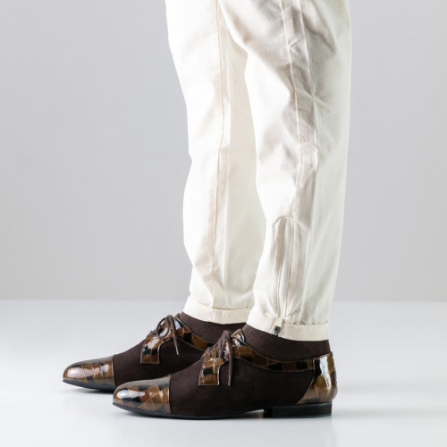 Werner Kern Hommes Chaussures de Danse Treviso - Cuir Marron Micro-Heel [UK 10]