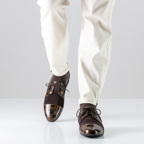Werner Kern Hombres Zapatos de Baile Treviso - Cuero Marrón Micro-Heel [UK 10]