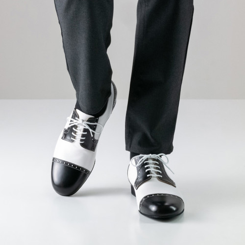 Werner Kern Men´s Dance Shoes Bergamo - Leather Black/White   - Größe: UK 9,5