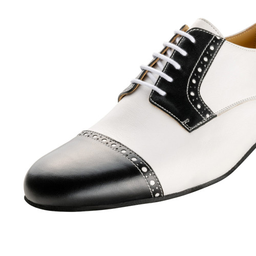 Werner Kern Men´s Dance Shoes Bergamo - Leather Black/White   - Größe: UK 9,5