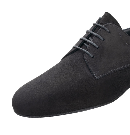 Werner Kern Hombres Zapatos de Baile Modena - Ante Negro Micro-Heel  - Größe: UK 9,5