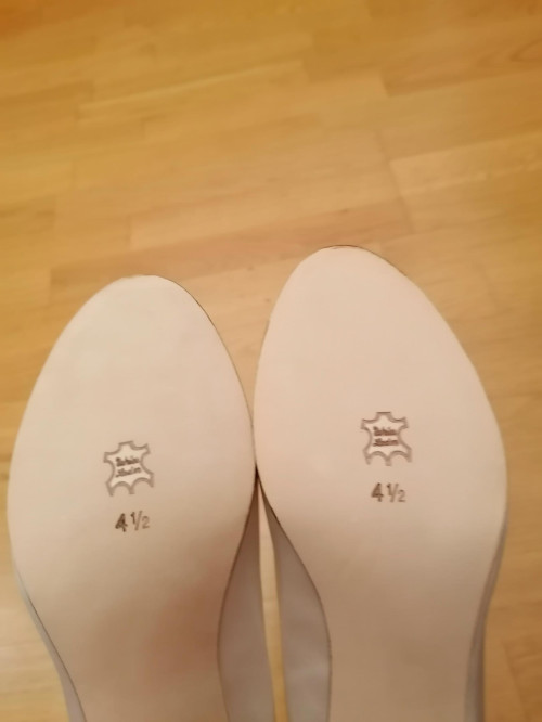 Werner Kern Zapatos de Novia Ashley LS - Satén Blanco - 6 cm - Suela de Cuero Nubuck [UK 4,5 - B-Ware]