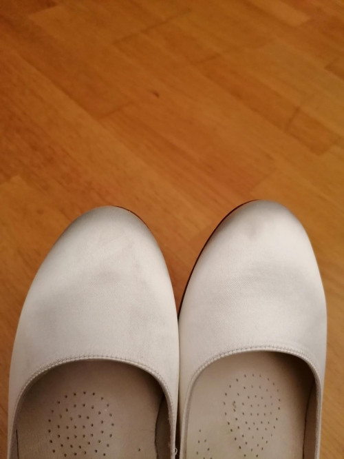 Werner Kern Sapatos de Noiva Ashley LS - Cetim Branco - 6 cm - Sola de Couro [UK 6 - B-Ware]