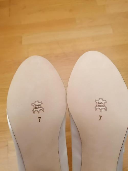 Werner Kern Zapatos de Novia Ashley LS - Satén Blanco - 6 cm - Suela de Cuero Nubuck [UK 7 - B-Ware]