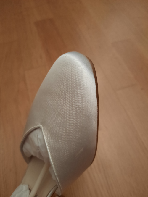 Werner Kern Zapatos de Novia Betty LS - Satén Blanco 6,5 - Suela de Cuero Nubuck - Talla: UK 5,5