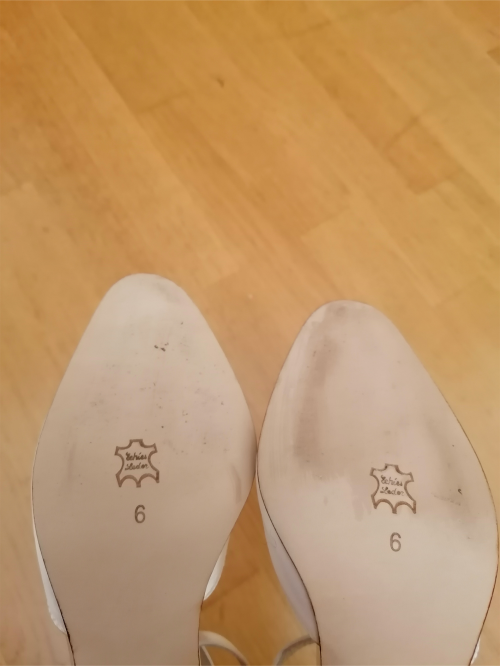 Werner Kern Zapatos de Novia Betty LS - Satén Blanco - 6,5 cm - Suela de Cuero Nubuck  - Größe: UK 6