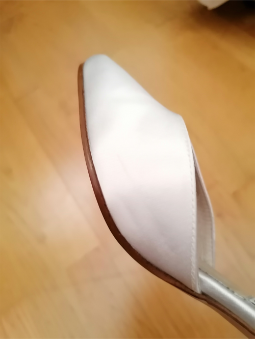 Werner Kern Brautschuhe Betty LS - Satin Weiß 6,5 - Ledersohle - Größe: UK 6