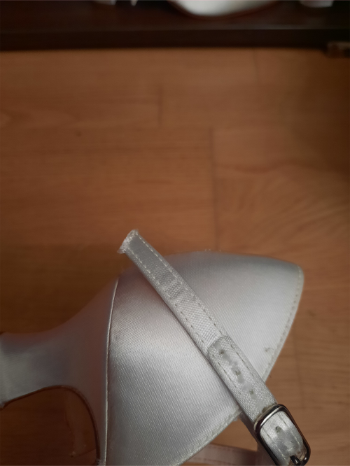 Werner Kern Femmes Chaussures de Danse Patty LS - Satin Blanc - 5,5 cm - Semelle en cuir nubuck - Pointure: UK 3
