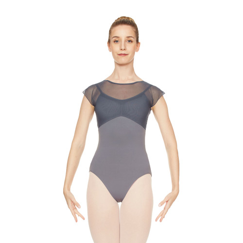 Intermezzo Damen Ballett Body/Trikot mit Spaghetti-Tr&auml;gern und Mesh-Ärmeln 31396 Bodymeredjer