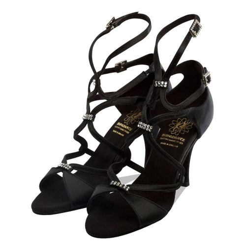 Supadance Mulheres Sapatos de dança 1062 - Cetim Preto - Regular - 3" Stiletto - Tamanho: UK 4,5