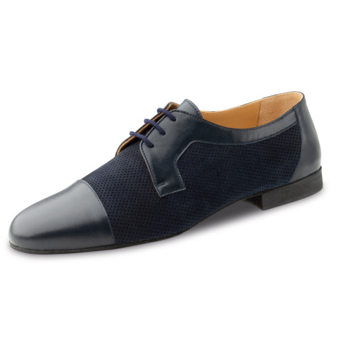 Werner Kern Uomini Scarpe da Ballo Treviso - Pelle/Scamosciata Blu Micro-Heel - Misura: UK 12