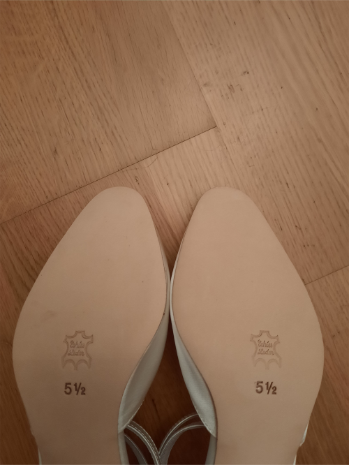 Werner Kern Brautschuhe Betty LS - Satin Weiß 6,5 - Ledersohle - Größe: UK 5,5