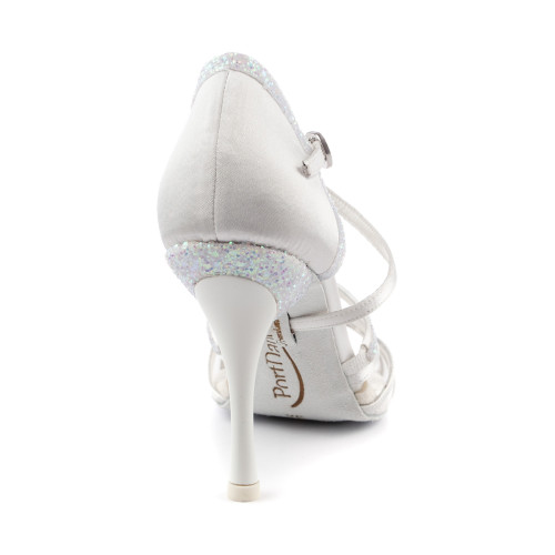 Portdance Mujeres Zapatos de Baile PD800 - Satén Blanco - 5,5 cm Slim - Talla: EUR 38