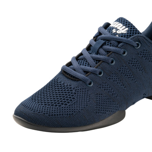 Anna Kern Herren Dance Sneakers 4030 Bold - Blau/Schwarz - Sneaker Sohle  - Größe: UK 10,5