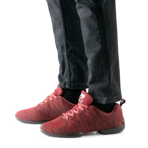 Anna Kern Mens Dance Sneakers 4035 Bold - Red/Black - Sneaker Sole  - Größe: UK 9,5