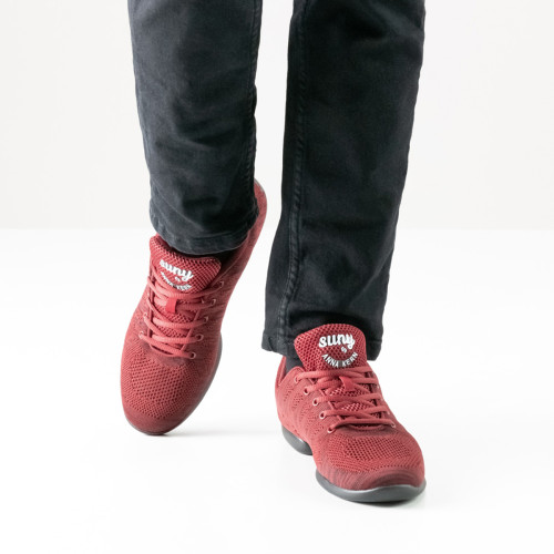 Anna Kern Herren Dance Sneakers 4035 Bold - Rot/Schwarz - Sneaker Sohle  - Größe: UK 9