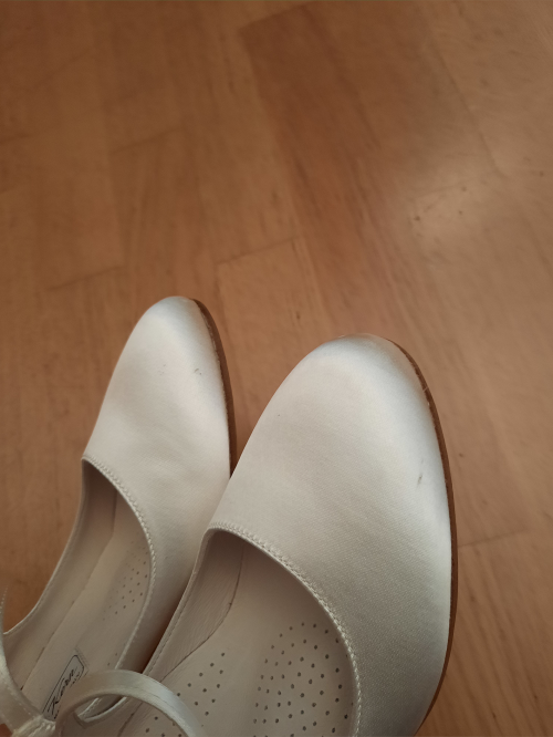 Werner Kern Bridal Shoes Ashley LS - White Satin - 6 cm - Leather Sole [UK 6 - B-Ware]