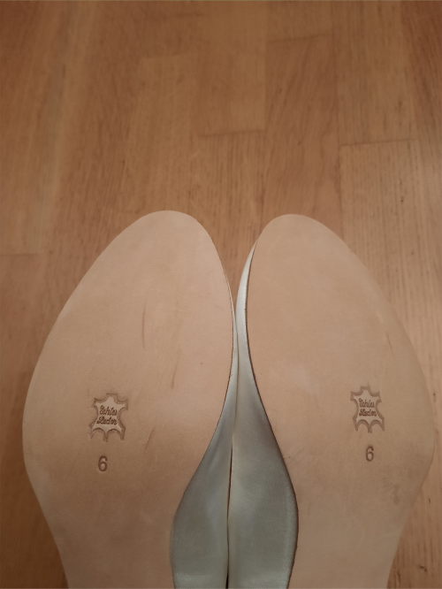 Werner Kern Bridal Shoes Ashley LS - White Satin - 6 cm - Leather Sole [UK 6 - B-Ware]