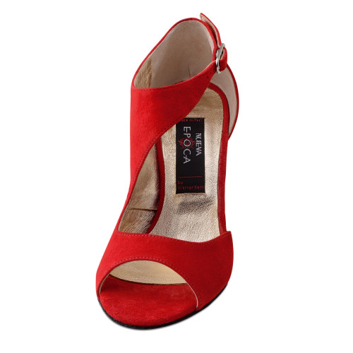 Nueva Epoca Mulheres Sapatos de Dança Linea - Camurça Vermelho