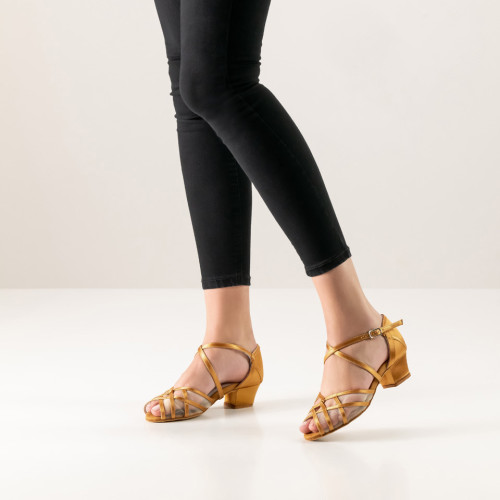 Anna Kern Femmes Chaussures de Danse Gabrielle - Satin Bronze  - Größe: UK 5,5