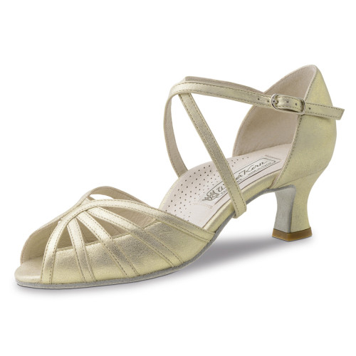 Werner Kern Damen Tanzschuhe Smilla - Perl Nude Leder - 5 cm Flare - Größe: UK 6,5