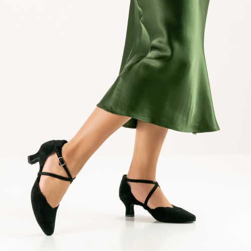Anna Kern Mujeres Zapatos de Baile Denise - Ante Negro - 5 cm  - Größe: UK 5,5