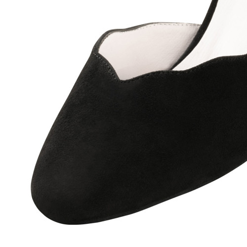 Anna Kern Femmes Chaussures de Danse Denise - Suède Noir - 5 cm  - Größe: UK 6